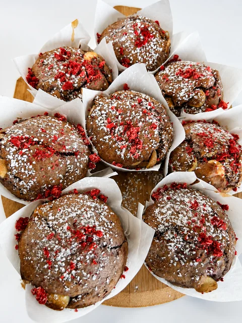 Chocolate and berry baked treats